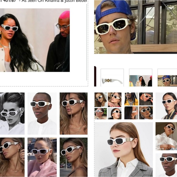 VERSACE UNISEX TOP 8 SPRING/SUMMER COLLECTION STRIKING WHITE & GOLD SUNGLASSES
